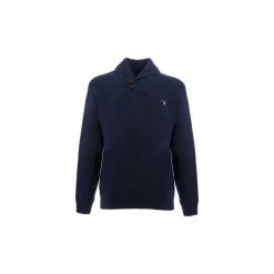 Swetry Gant SHAWCOLLAR. Niebieskie swetry męskie GANT, xxl, bez wzorów, bez kołnierzyka, bez kaptura. Za 729,74 zł.
