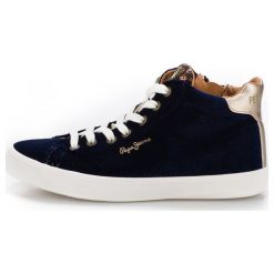 Pepe Jeans Damskie Tenisówki Pls30768_Aw18 36 Ciemny Niebieski. Niebieskie tenisówki damskie marki Pepe Jeans, z jeansu. W wyprzedaży za 289,00 zł.