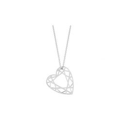 Naszyjniki damskie: NASZYJNIK MEDIUM HEART DIAMOND – SREBRNY