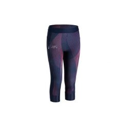 Legginsy lekkoatletyczne 7/8 AT 500 dla dzieci. Niebieskie legginsy dziewczęce KALENJI, bez wzorów, z elastanu. Za 59,99 zł.