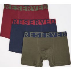 Bokserki 3 pack - Khaki. Brązowe bokserki męskie Reserved, bez wzorów. Za 59,99 zł.