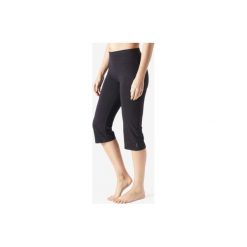 Rybaczki regular Gym & Pilates FIT+ 500 damskie. Czarne rybaczki damskie DOMYOS, l, bez wzorów, z elastanu. Za 29,99 zł.