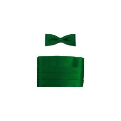 Zielony pas smokingowy z muchą slim P9. Zielone muszki męskie Modini Moda Męska, na co dzień, bez wzorów, z poliesteru, eleganckie. Za 99,00 zł.