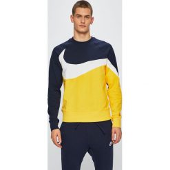 Nike - Bluza. Żółte bluzy męskie Nike, s, bez wzorów, z bawełny, z okrągłym kołnierzem, bez rękawów, bez kaptura. W wyprzedaży za 219,90 zł.