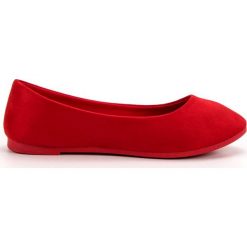 Zamszowe Czerwone Baleriny VICES. Czerwone baleriny damskie vices, bez wzorów, z zamszu, eleganckie, bez obcasa. Za 69,00 zł.