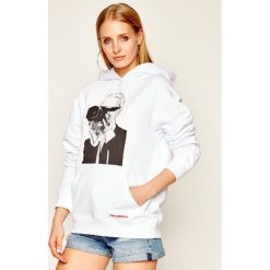 Bluza Karl Lagerfeld Legend 200W1890. Białe bluzy damskie KARL LAGERFELD, m, bez wzorów, z bawełny, bez rękawów, bez kaptura. W wyprzedaży za 699,00 zł.