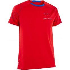 Koszulka do piłki nożnej FF100 Czechy. Koszulki męskie KIPSTA, xl, bez wzorów, z bawełny, bez kołnierzyka, bez rękawów. Za 44,99 zł.