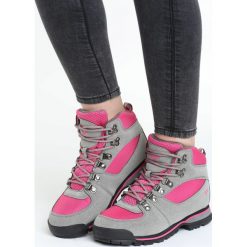 Szaro-Różowe Buty Trekkingowe My Expedition. Czerwone buty zimowe damskie Born2be, z materiału, z okrągłym noskiem, na obcasie. Za 89,99 zł.