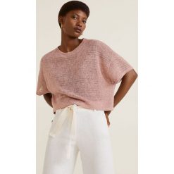 Mango - T-shirt Rous. Różowe t-shirty damskie Mango, s, bez wzorów, z poliesteru, z okrągłym kołnierzem. Za 79,90 zł.