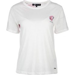 Pepe Jeans T-shirt damski Vanessa S kremowy. Białe koszulki damskie Pepe Jeans, s, z nadrukiem, z jeansu, bez kołnierzyka, bez rękawów. W wyprzedaży za 174,00 zł.