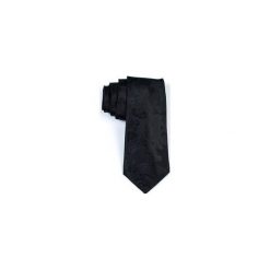 Krawaty męskie: KRAWAT JEDWABNY BLACK SILK JACQUARD