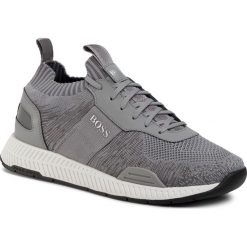 Sneakersy BOSS - Titanium 50428541 10225853 01 Open Grey 060. Szare sneakersy męskie Boss, bez wzorów, ze skóry ekologicznej, bez zapięcia. W wyprzedaży za 509,00 zł.