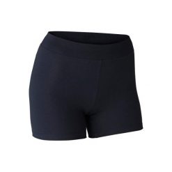 Spodenki slim Gym & Pilates FIT+ 500 damskie. Czarne szorty damskie DOMYOS, m, bez wzorów, z elastanu. Za 19,99 zł.