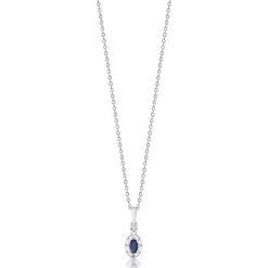 Piękny Wisiorek Złoty - złoto 375, Brylant 0,01ct,szafir. Żółte zawieszki damskie z szafirem, złote. Za 559,00 zł.