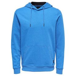 ONLY&SONS Męska bluza Basic Sweat Hood czyli Unbrushed Noos Imperia l Blue (rozmiar S). Niebieskie bluzy męskie Only&Sons, s, bez wzorów, bez kołnierzyka, bez rękawów, bez kaptura. W wyprzedaży za 68,00 zł.