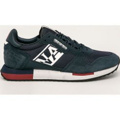 Napapijri - Buty. Niebieskie buty sportowe męskie Napapijri, ze skóry, na sznurówki. Za 429,90 zł.