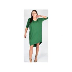 XS - 4XL _ LIDIA asymetryczna - zielona. Zielone sukienki damskie Collibri, na co dzień, xl, bez wzorów, z dzianiny, z asymetrycznym kołnierzem, bez rękawów, asymetryczne. Za 169,00 zł.