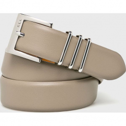 Lauren Ralph Lauren - Pasek skórzany. Szare paski damskie Lauren Ralph Lauren, w paski, z materiału. Za 219,90 zł.