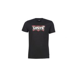 T-shirty z krótkim rękawem Levis HOUSEMARK GRAPHIC TEE. Czarne t-shirty męskie Levi's®, s, bez wzorów, bez kołnierzyka, krótkie. Za 109,00 zł.