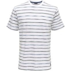ONLY&SONS Męska koszulka trykotowa Leon ard Stripe Ss Tee White (rozmiar S). Białe koszulki męskie Only&Sons, s, bez wzorów, bez kołnierzyka, bez rękawów. W wyprzedaży za 58,00 zł.
