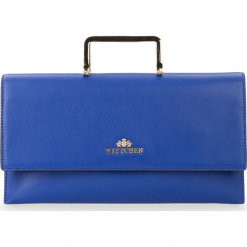 Torebka damska 87-4E-439-N. Niebieskie torebki klasyczne damskie marki Wittchen, w paski, eleganckie, bez dodatków. Za 299,00 zł.