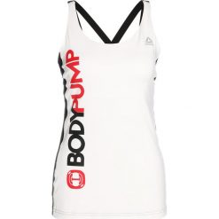 Reebok BODYPUMP LONG Koszulka sportowa white. Szare t-shirty damskie marki Reebok, z poliesteru. Za 169,00 zł.