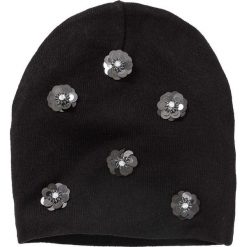 Czapka beanie bonprix czarno-srebrny kolor. Czarne bez kategorii bonprix. Za 21,99 zł.