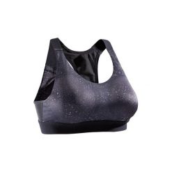 Stanik fitness kardio 500. Czarne biustonosze sportowe DOMYOS. Za 49,99 zł.