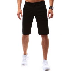 T-shirty męskie: Krótkie spodenki szorty męskie czarne (sx0465)