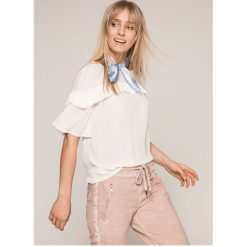 Answear - Top Wild Nature. Szare topy damskie marki ANSWEAR, w paski, z materiału, średnie. W wyprzedaży za 49,90 zł.