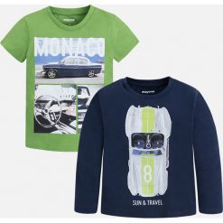 Mayoral - T-shirt + longsleeve dziecięcy 92-134 cm. Szare t-shirty męskie Mayoral, z nadrukiem, z bawełny. Za 89,90 zł.