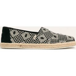 Toms - Espadryle Classic. Czarne espadryle damskie Toms, bez wzorów, ze skóry, bez obcasa, na obcasie. W wyprzedaży za 199,90 zł.