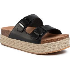 Espadryle XTI - 33796 Negro. Czarne espadryle damskie Xti, bez wzorów, ze skóry ekologicznej, bez obcasa. W wyprzedaży za 139,00 zł.