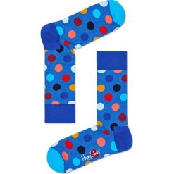 Happy Socks - Skarpety Big Dot. Niebieskie skarpetki męskie marki Happy Socks, z bawełny. W wyprzedaży za 24,90 zł.