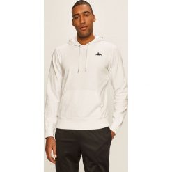 Kappa - Bluza. Białe bluzy męskie Kappa, s, z aplikacjami, z bawełny, z kapturem, bez rękawów, z kapturem. Za 129,90 zł.