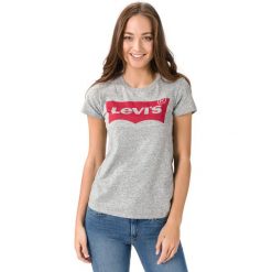 Levi's The Perfect Koszulka Szary. Szare koszulki damskie Levi's®, s, z haftami, z bawełny, bez kołnierzyka. Za 102,95 zł.