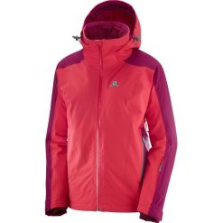 Salomon Damska kurtka narciarska Brilliant Jkt W Hibiscus/Cerise L. Czerwone kurtki sportowe damskie Salomon, l, bez wzorów, bez kaptura, narciarskie. W wyprzedaży za 1219,00 zł.