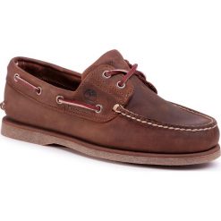 Mokasyny TIMBERLAND - Classic Boat 2 Eye TB01001R2141 Md Brown Full Grain. Pomarańczowe mokasyny męskie Timberland, ze skóry, eleganckie. Za 599,00 zł.