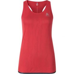 Odlo koszulka damska Tank Yotta Red. Czerwone t-shirty damskie Odlo, bez wzorów, bez kołnierzyka, bez rękawów, bez kaptura, na fitness i siłownię. Za 99,00 zł.