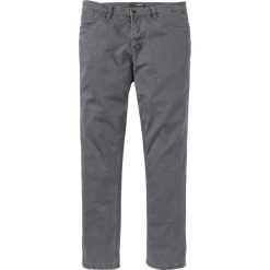 Spodnie twillowe ze stretchem ocieplane Regular Fit bonprix szary łupkowy. Szare spodnie męskie bonprix, m, bez wzorów. Za 149,99 zł.