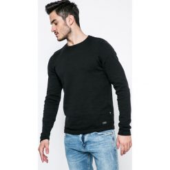 Produkt by Jack & Jones - Sweter. Czarne swetry męskie marki PRODUKT by Jack & Jones, s, bez wzorów, z bawełny, z okrągłym kołnierzem, bez kaptura. W wyprzedaży za 69,90 zł.