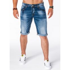 KRÓTKIE SPODENKI MĘSKIE JEANSOWE W113 - NIEBIESKIE. Niebieskie bez kategorii marki Inny, z bawełny. Za 47,20 zł.
