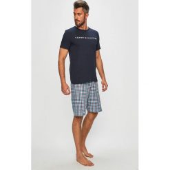 Tommy Hilfiger - Piżama. Niebieskie piżamy męskie TOMMY HILFIGER, s, z nadrukiem, z bawełny, bez rękawów. W wyprzedaży za 249,90 zł.
