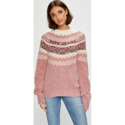 Pepe Jeans - Sweter Alina. Szare swetry klasyczne damskie marki Pepe Jeans, m, z jeansu, z okrągłym kołnierzem. Za 359,90 zł.