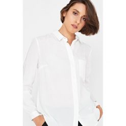 Simple - Koszula. Szare koszule damskie marki Simple, z dzianiny, eleganckie, z dekoltem w łódkę. Za 369,90 zł.