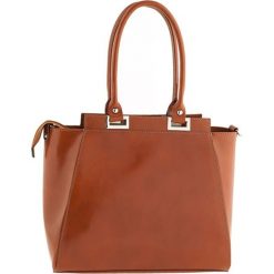 Torebki klasyczne damskie: Skórzana torebka „Palermo” w kolorze koniaku – 34 x 26 x 14 cm