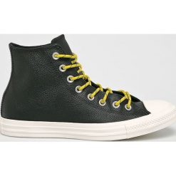 Converse - Trampki. Czarne trampki męskie Converse, bez wzorów, ze skóry, na sznurówki. W wyprzedaży za 259,90 zł.
