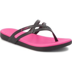 Japonki RIDER - Rx II Thong Fem 82414 Black/Black 20805. Czarne klapki damskie Rider, bez wzorów, z tworzywa sztucznego, bez obcasa. Za 104,99 zł.