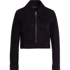 Bomberki damskie: Bruuns Bazaar SHANNAN SUEDE Kurtka skórzana black