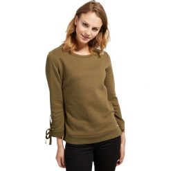 Bluza. Brązowe długie bluzy damskie marki Tom Tailor, s, z bawełny, z długim rękawem. Za 191,06 zł.